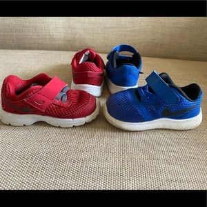 2 pairs of toddler Nike sneakers